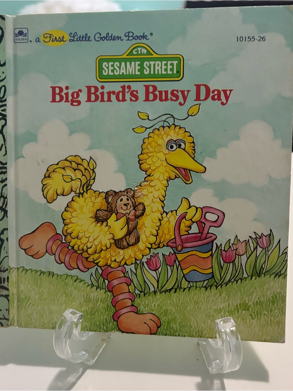 Sesame Street Big Bird Book with Bright Yellow, Pink, Green, Blue
